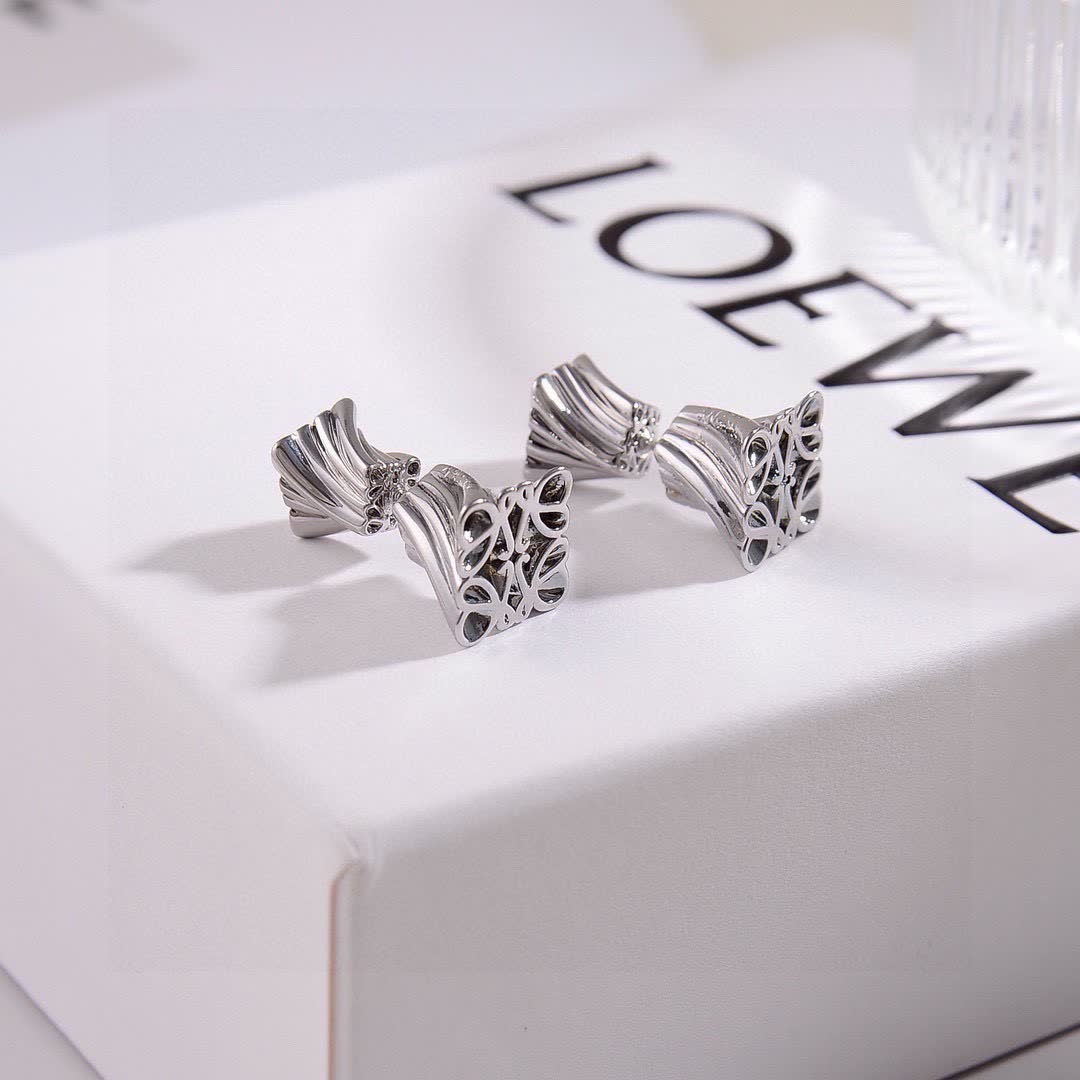 LOEWE Women's Sterling Silver Anagram Earrings