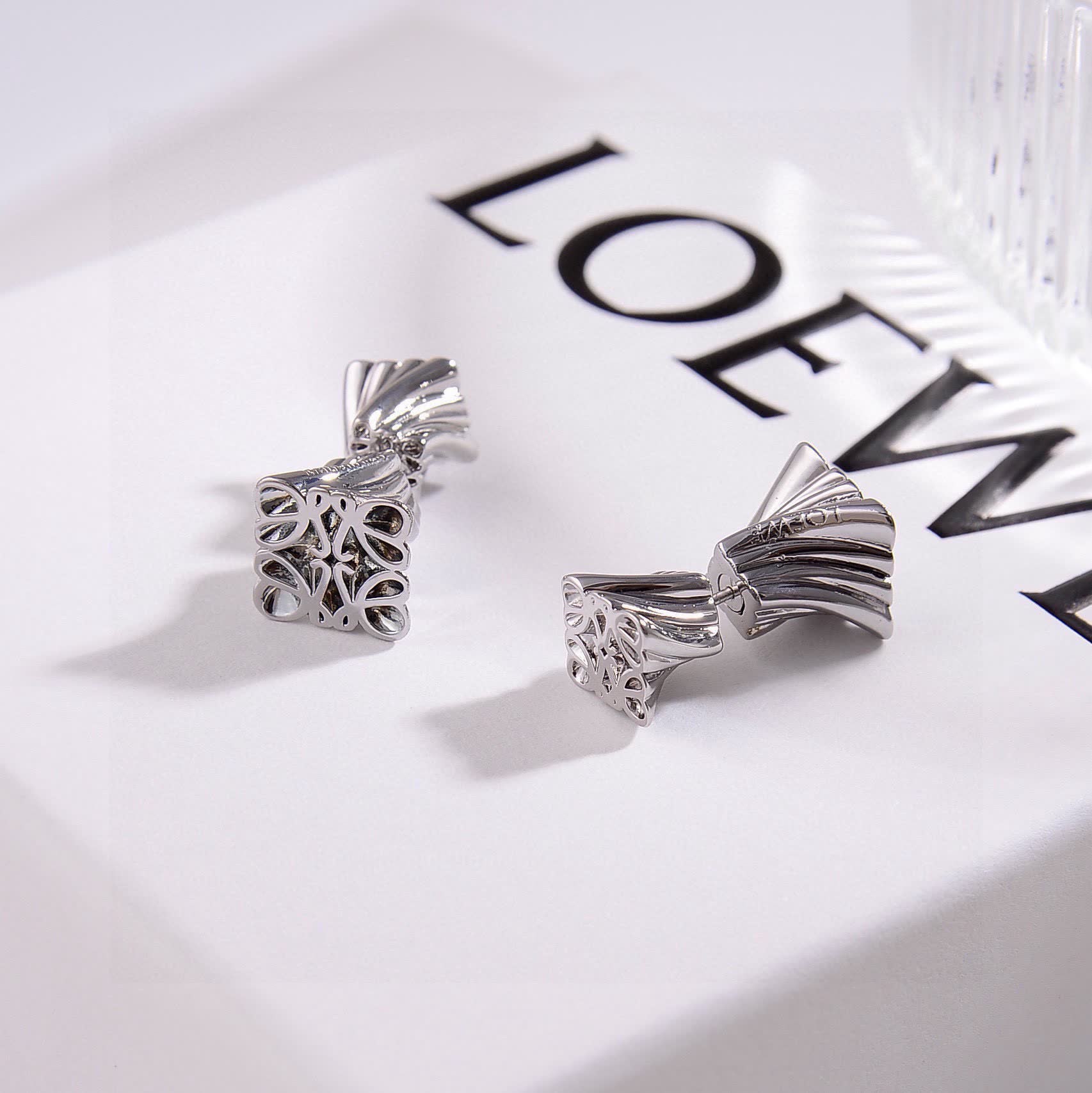 LOEWE Women's Sterling Silver Anagram Earrings