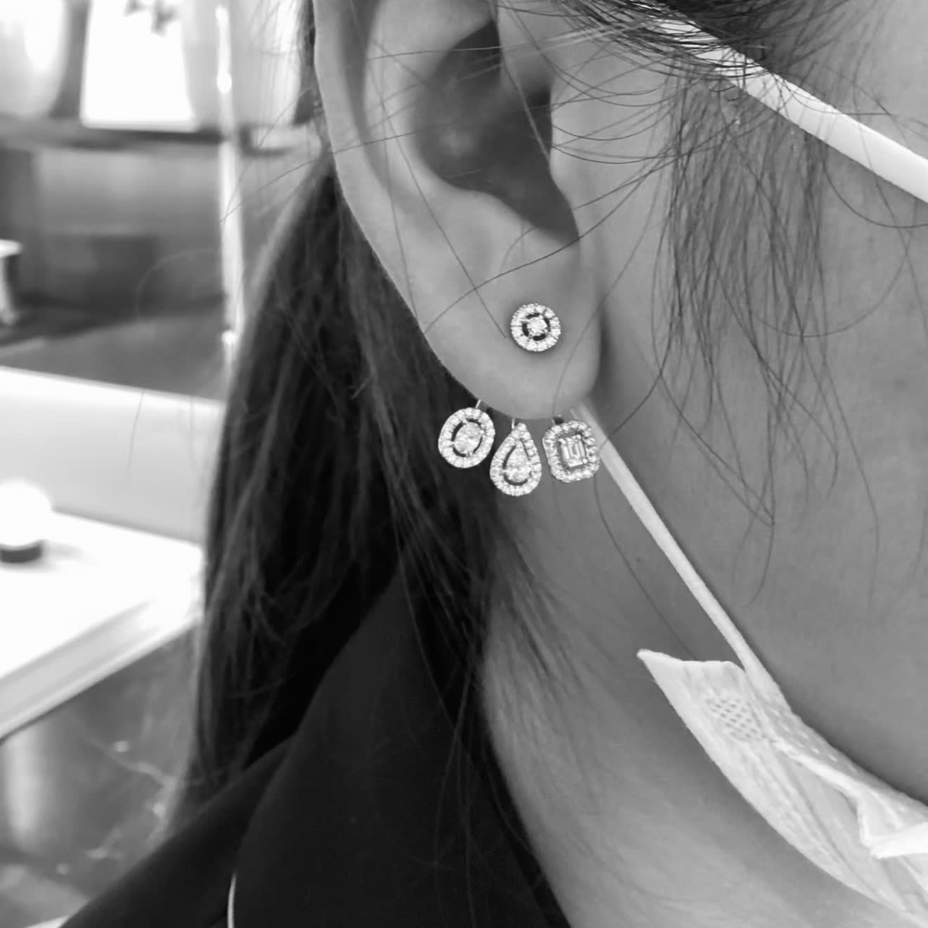 Messika Elegant Diamond Earrings Set