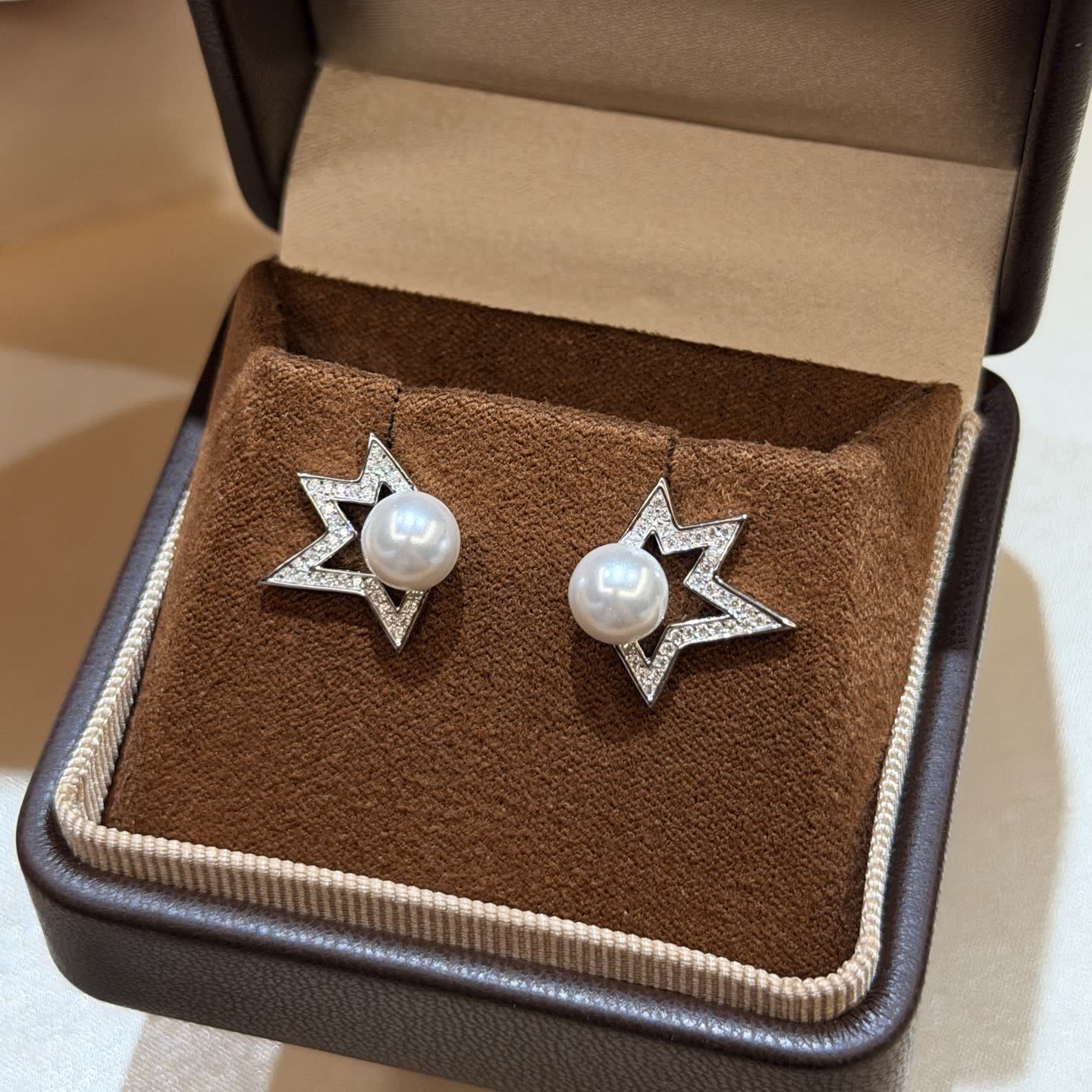 Mikimoto Star-shaped Pearl Stud Earrings