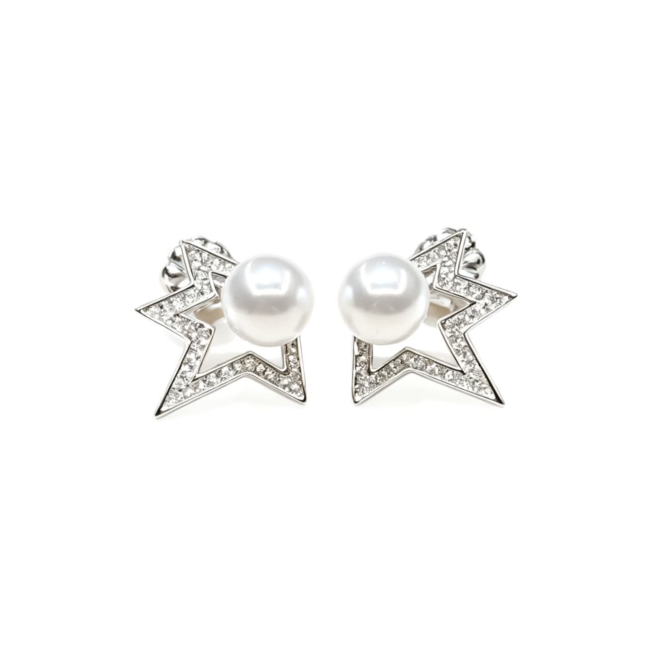 Mikimoto Star-shaped Pearl Stud Earrings