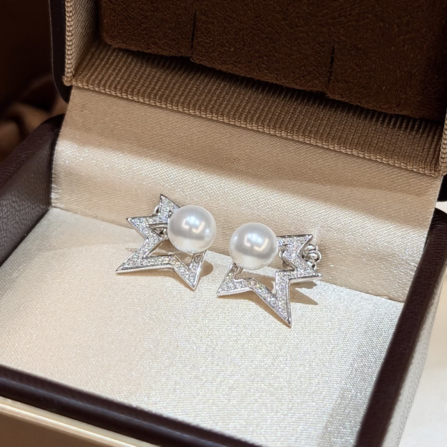 Mikimoto Star-shaped Pearl Stud Earrings