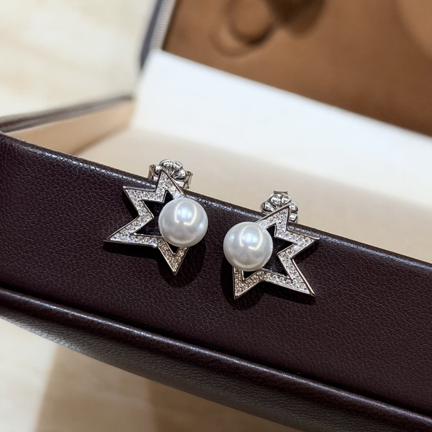 Mikimoto Star-shaped Pearl Stud Earrings