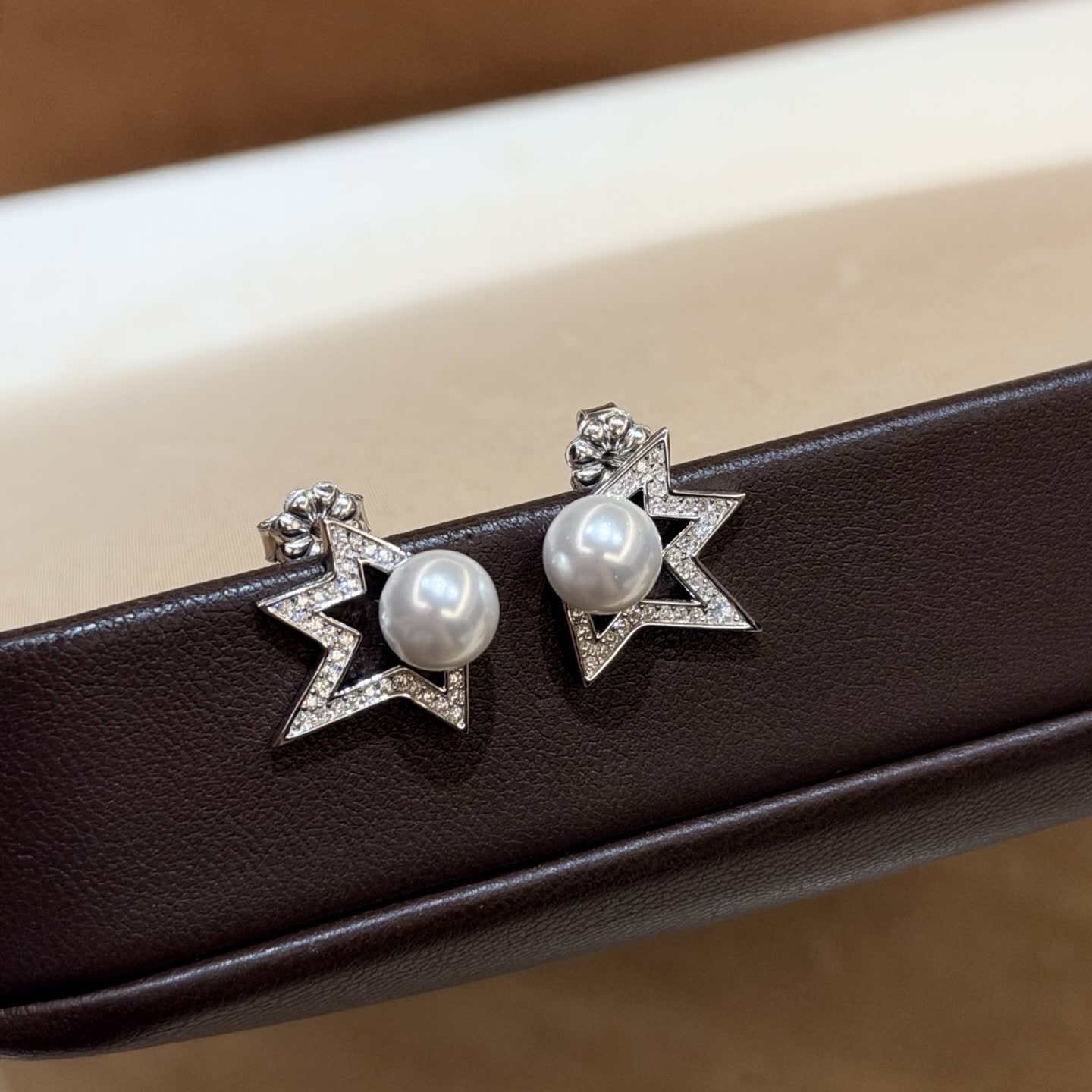 Mikimoto Star-shaped Pearl Stud Earrings