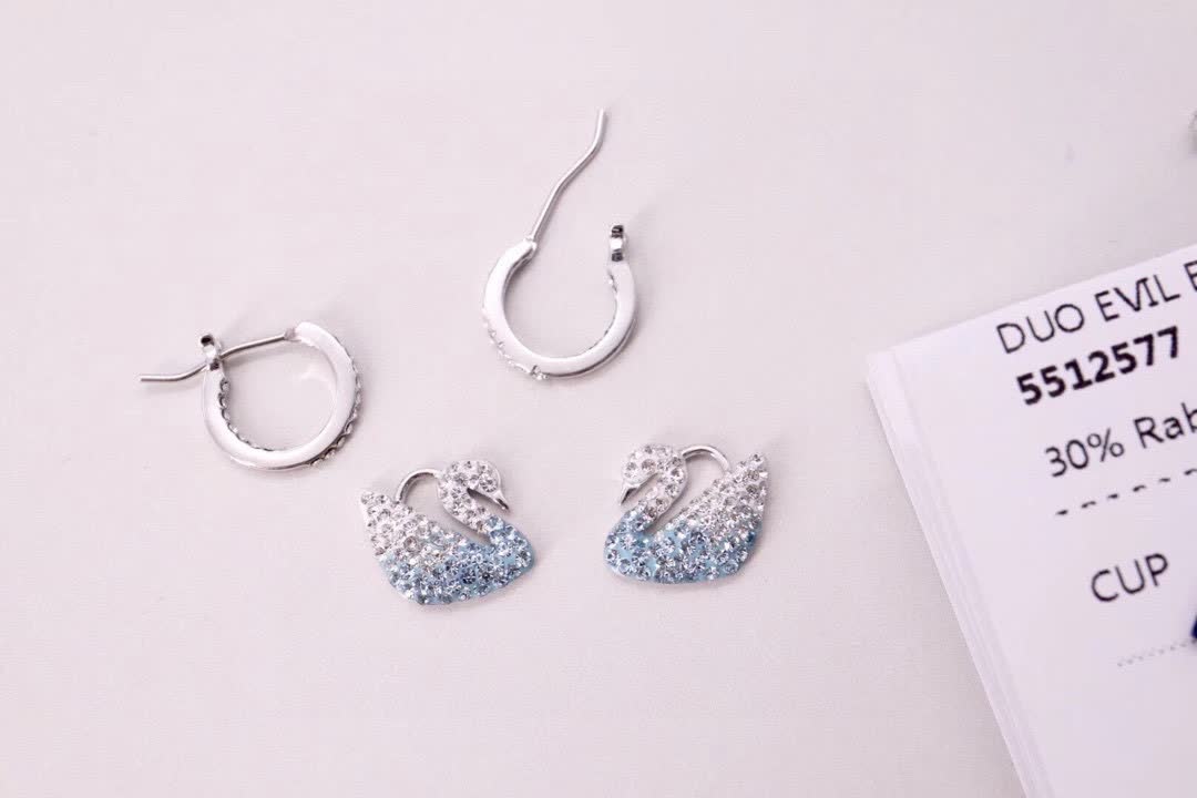 Swarovski Duo Evil Eye Earrings