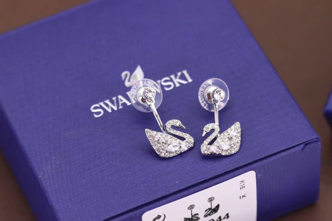 Swarovski Swan Earrings