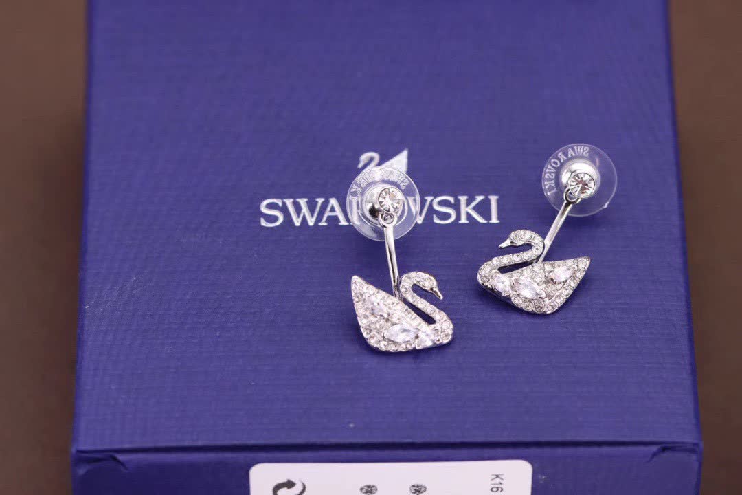 Swarovski Swan Earrings