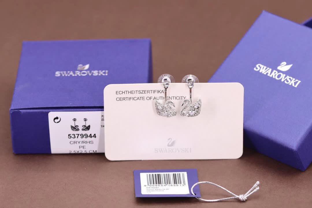 Swarovski Swan Earrings