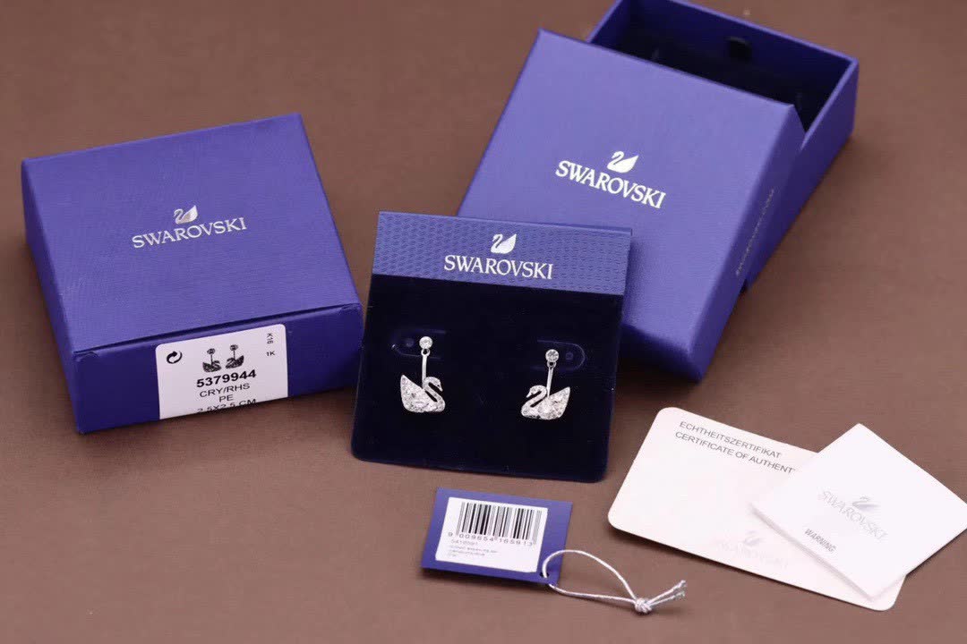 Swarovski Swan Earrings