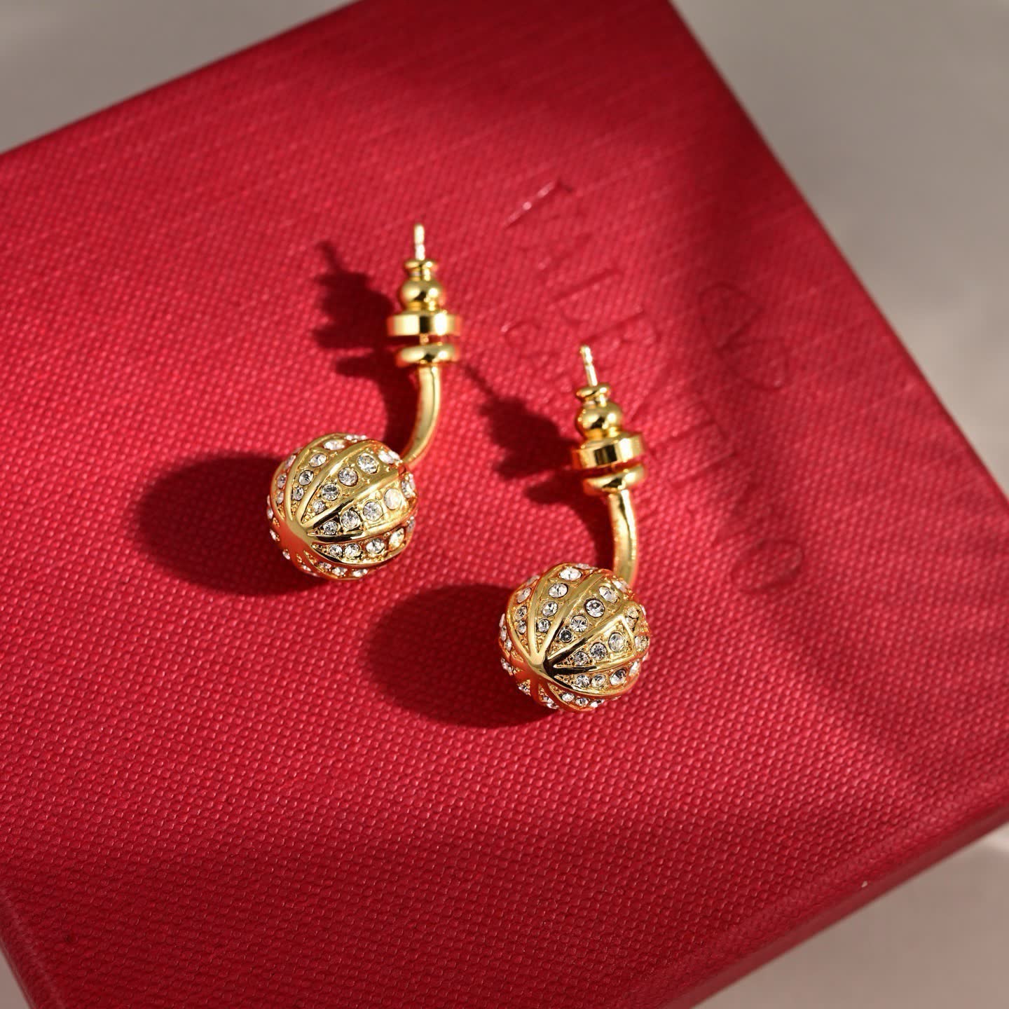 Valentino Garavani Sterling Silver Crystal Stud Earring