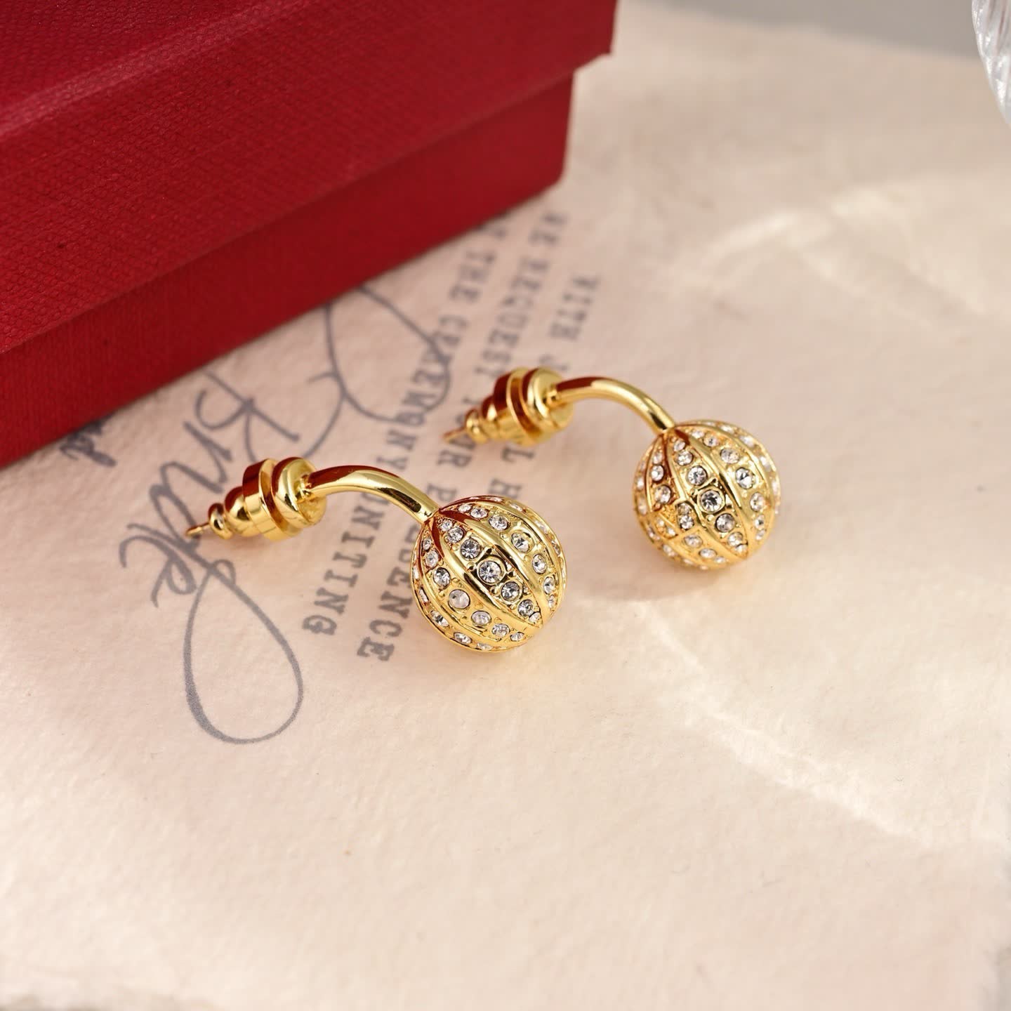 Valentino Garavani Sterling Silver Crystal Stud Earring