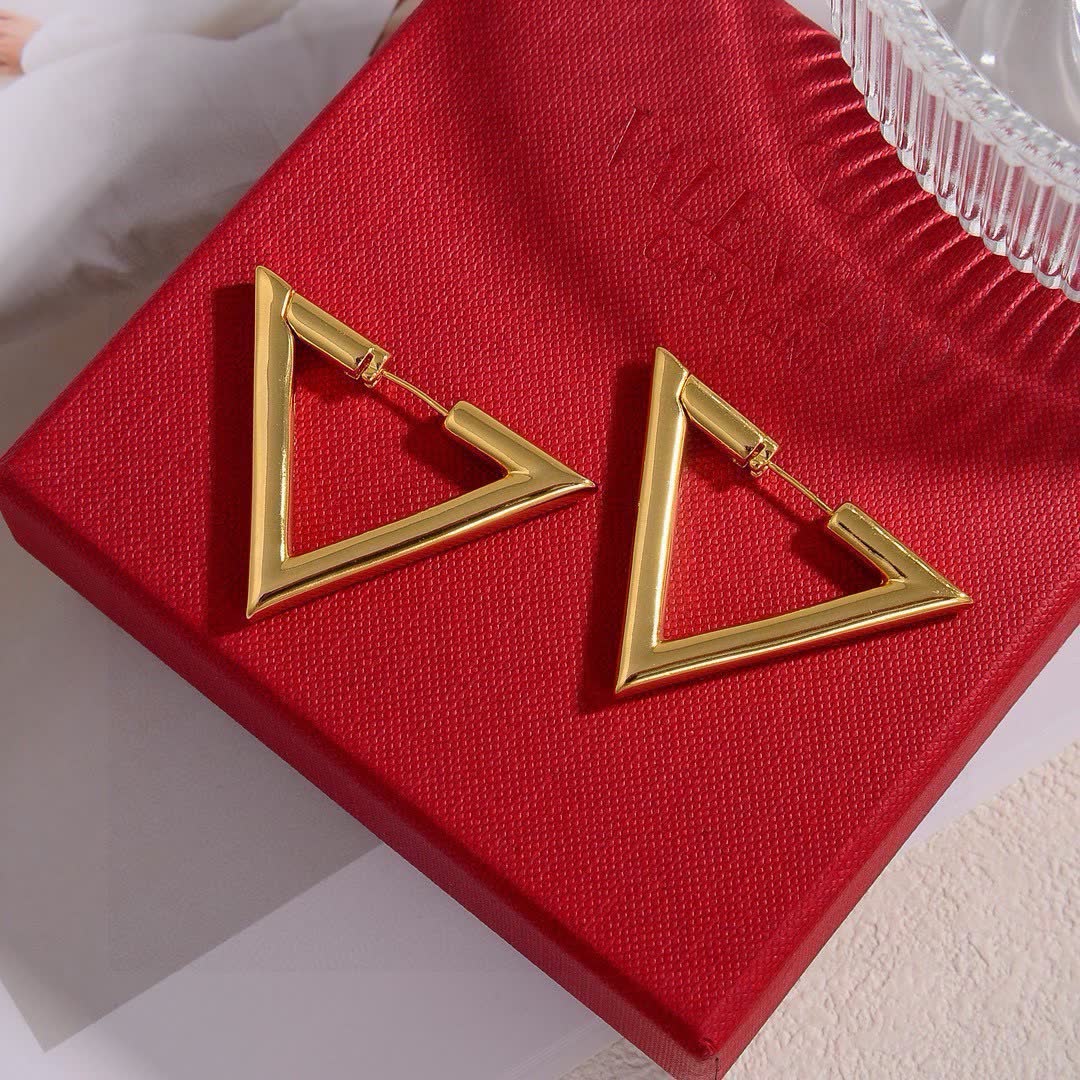 Valentino V-shaped Geometric Earrings