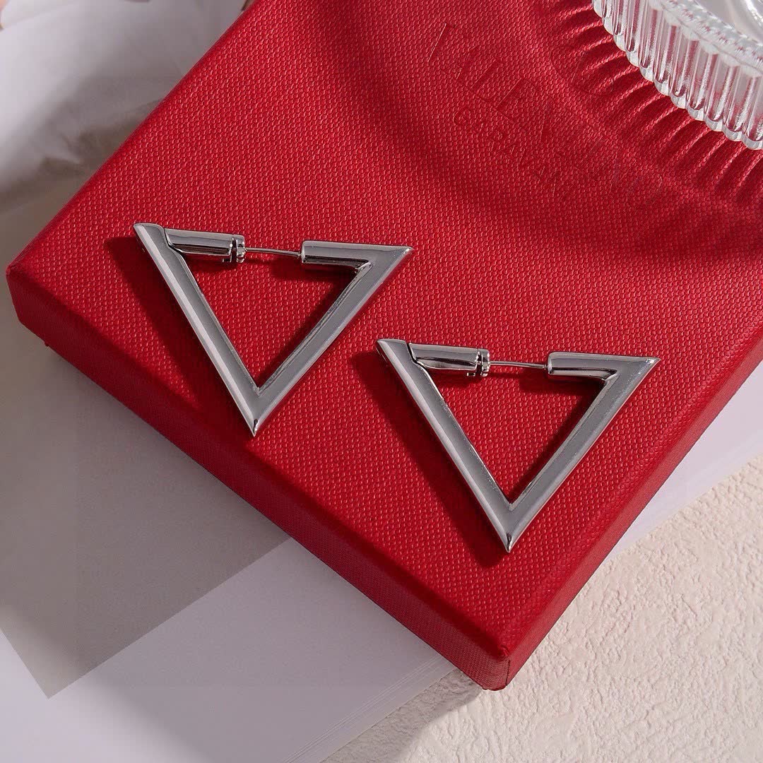 Valentino V-shaped Geometric Earrings