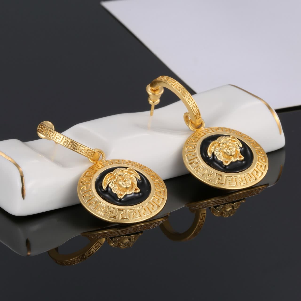 Versace Medusa Head Earrings