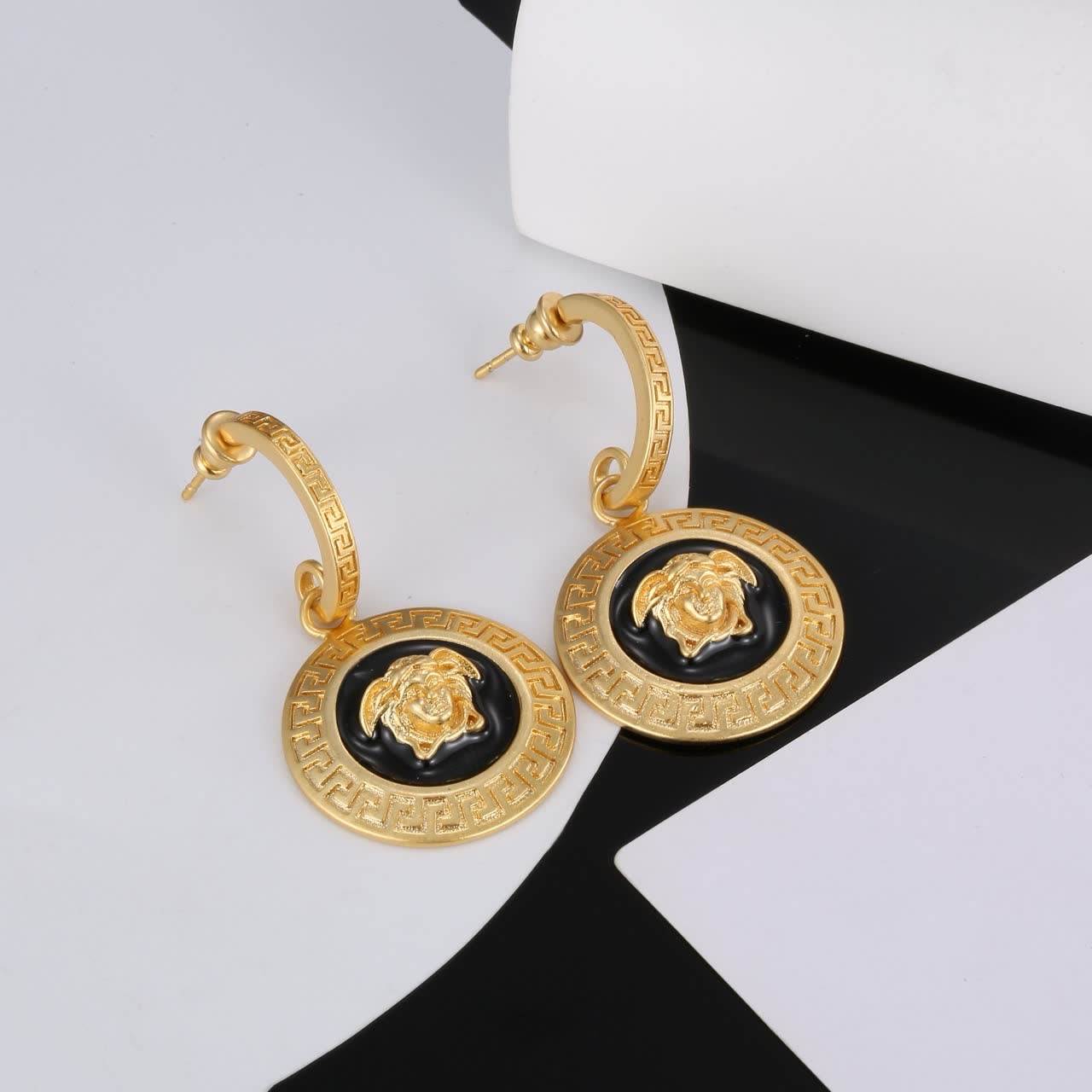 Versace Medusa Head Earrings
