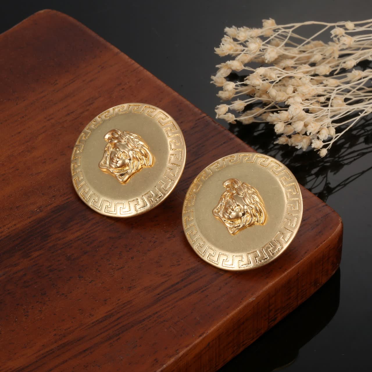 Versace Medusa Head Stud Earrings