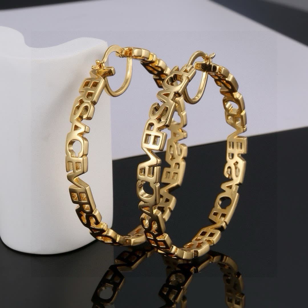 Versace Gold Hoop Earrings
