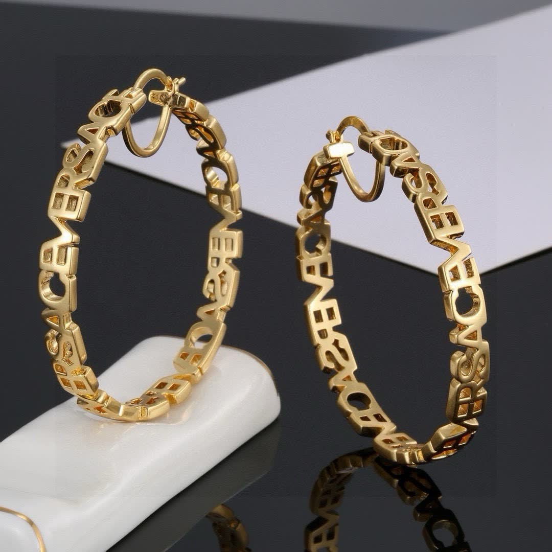 Versace Gold Hoop Earrings