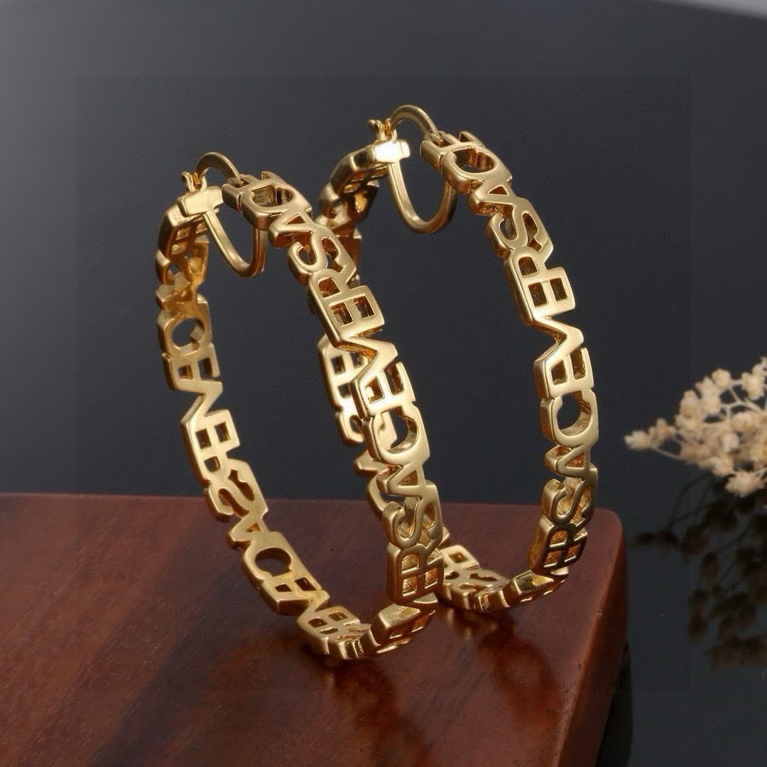 Versace Gold Hoop Earrings