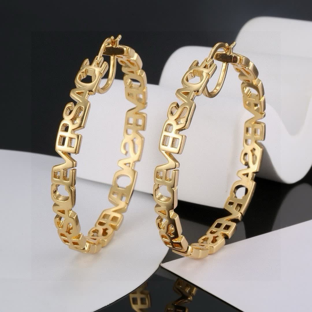 Versace Gold Hoop Earrings