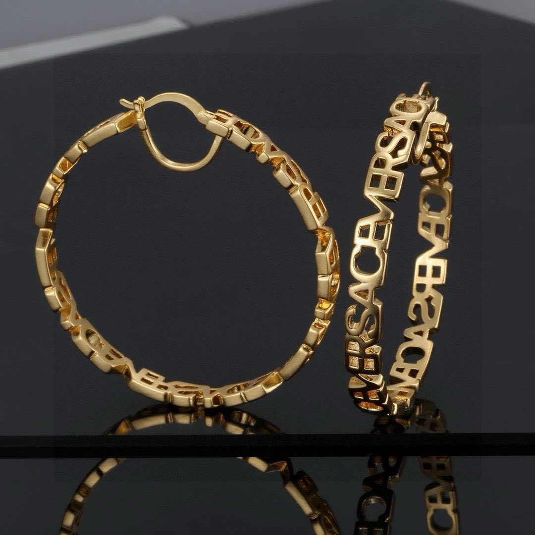 Versace Gold Hoop Earrings