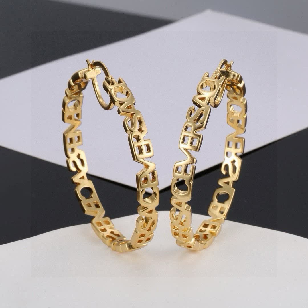 Versace Gold Hoop Earrings