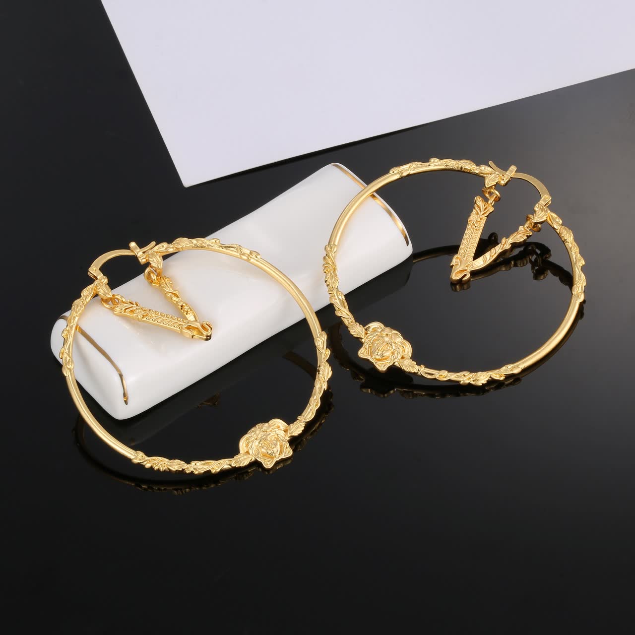 Versace Gold Hoop Earrings