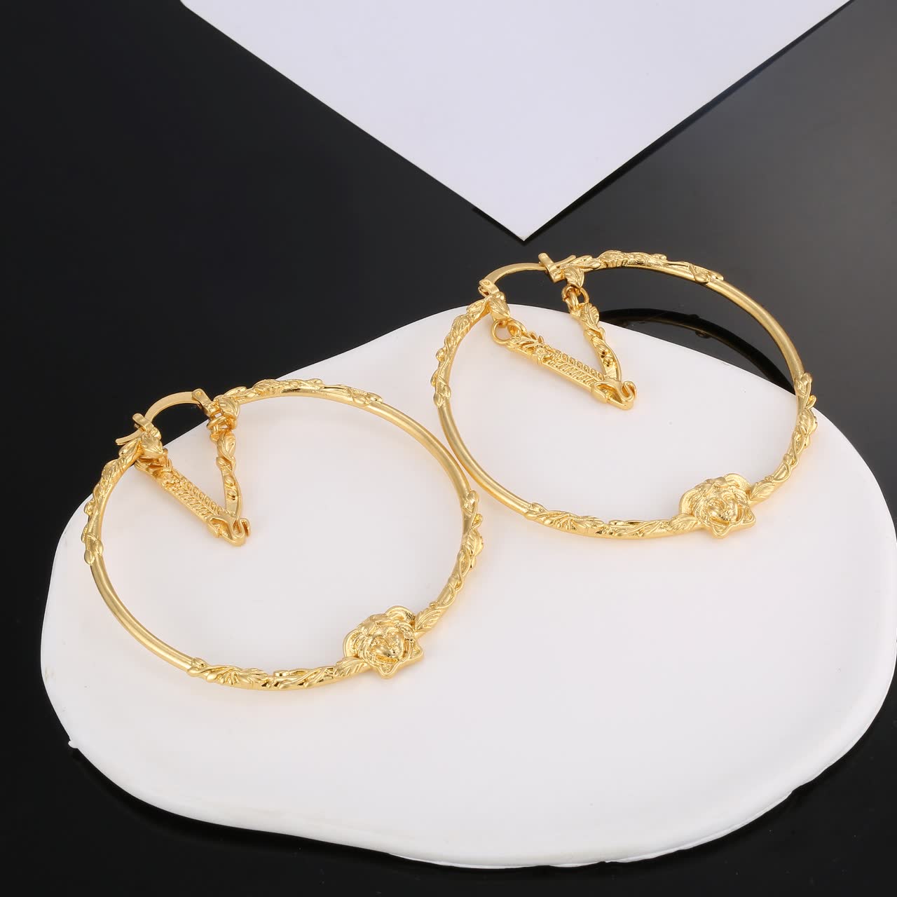Versace Gold Hoop Earrings