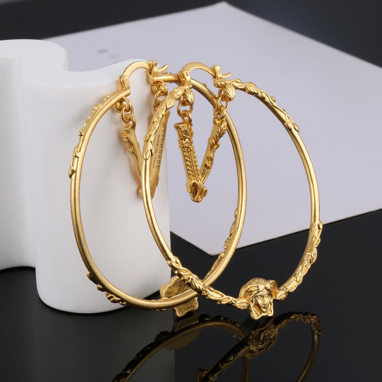Versace Gold Hoop Earrings