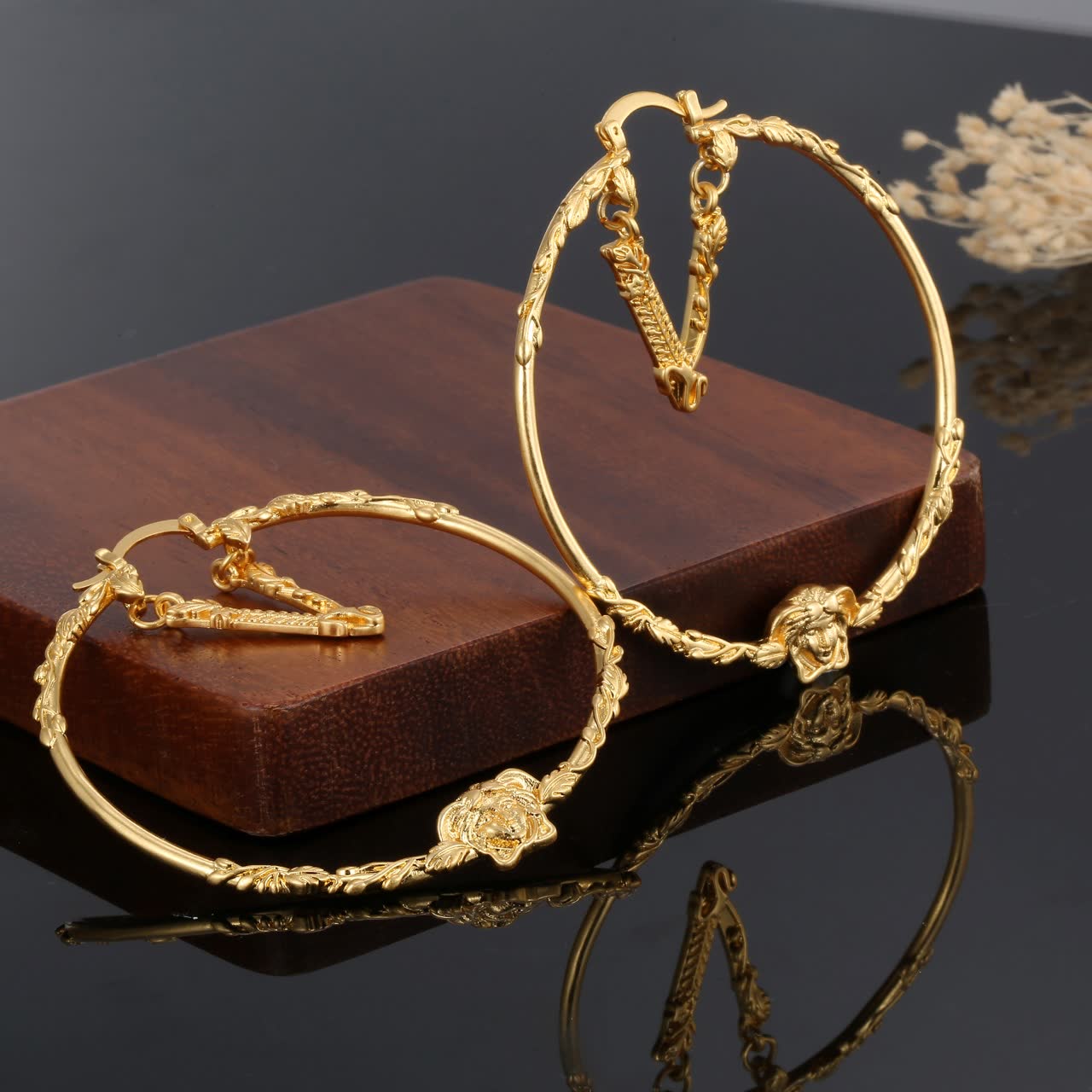 Versace Gold Hoop Earrings