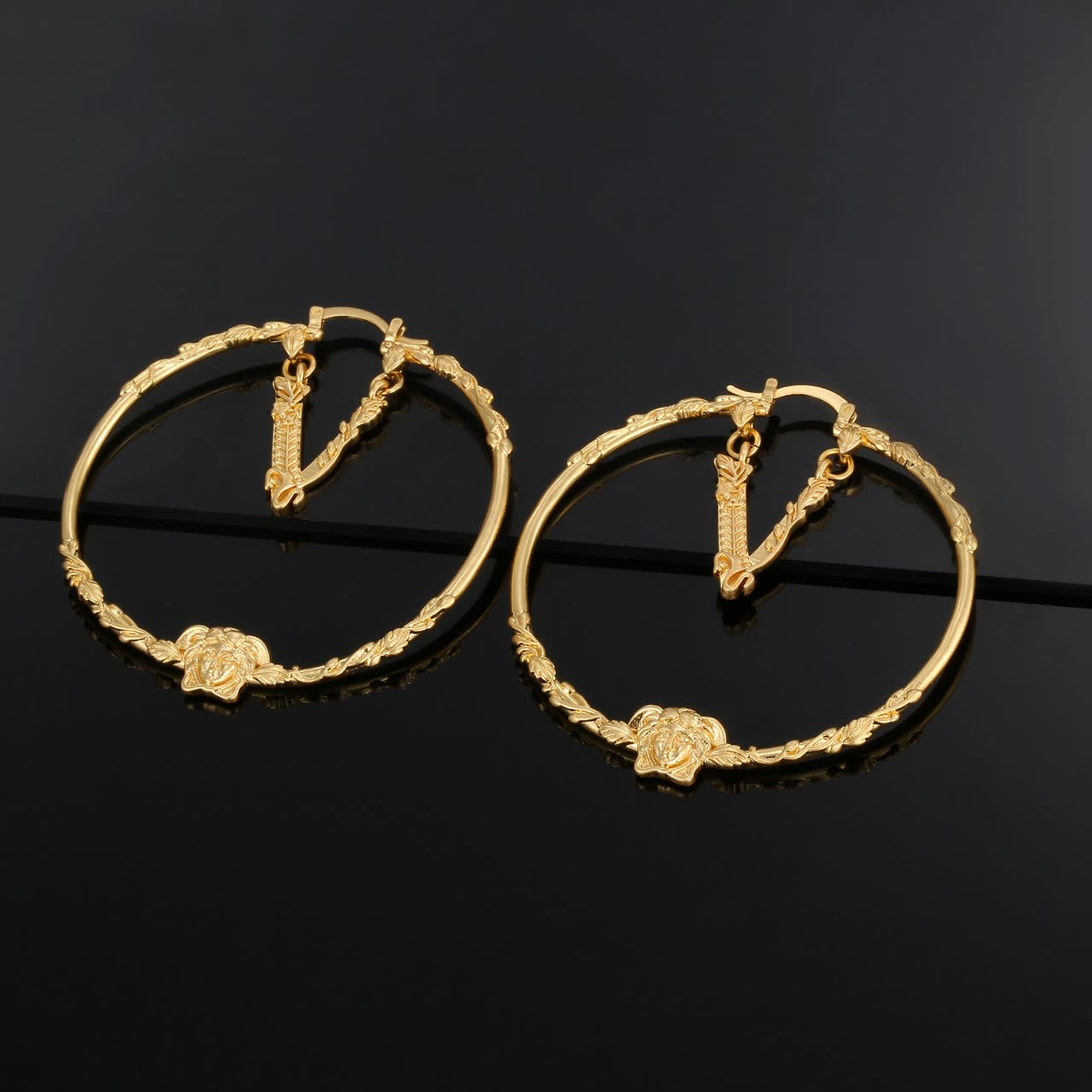Versace Gold Hoop Earrings