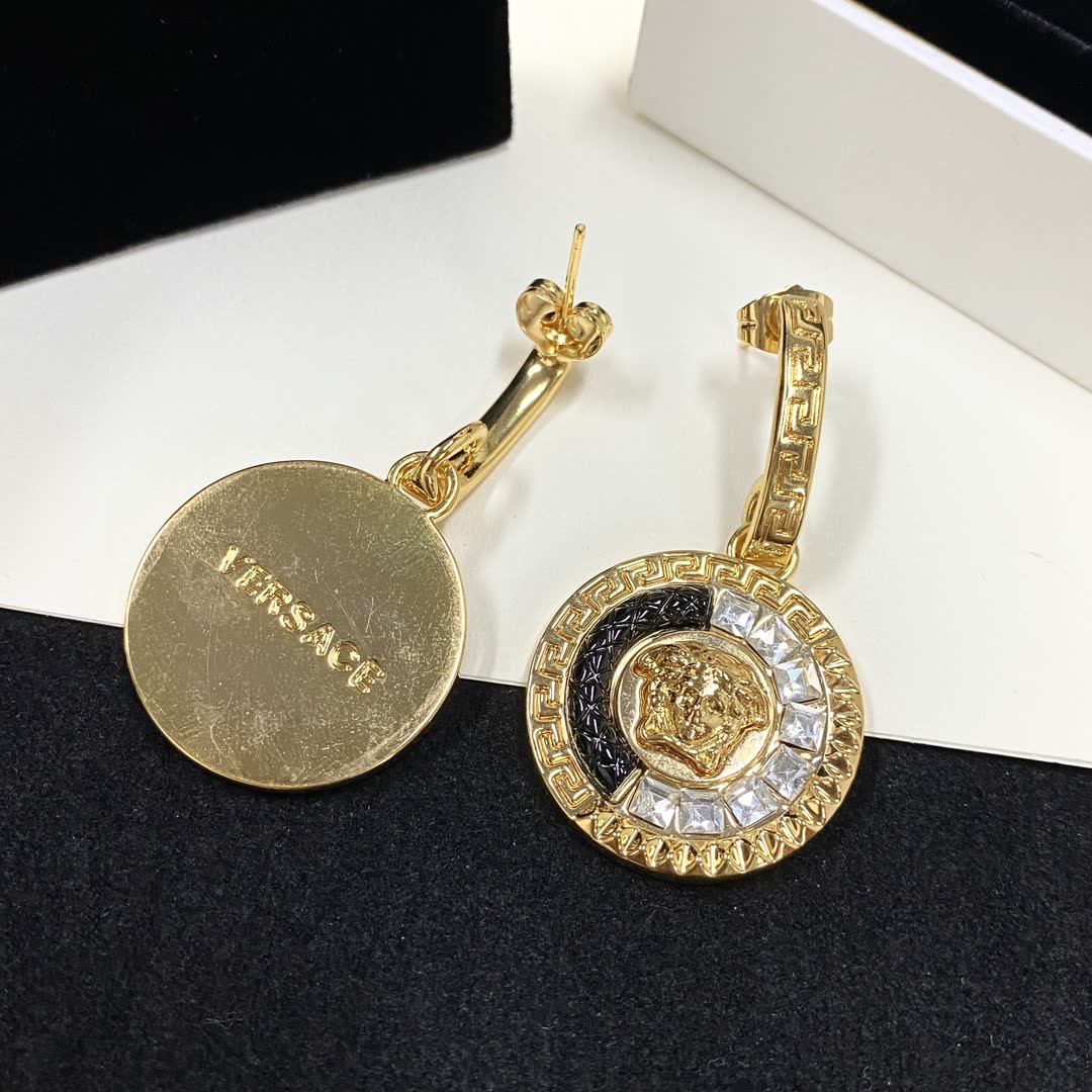 Versace Medusa Coin Earrings
