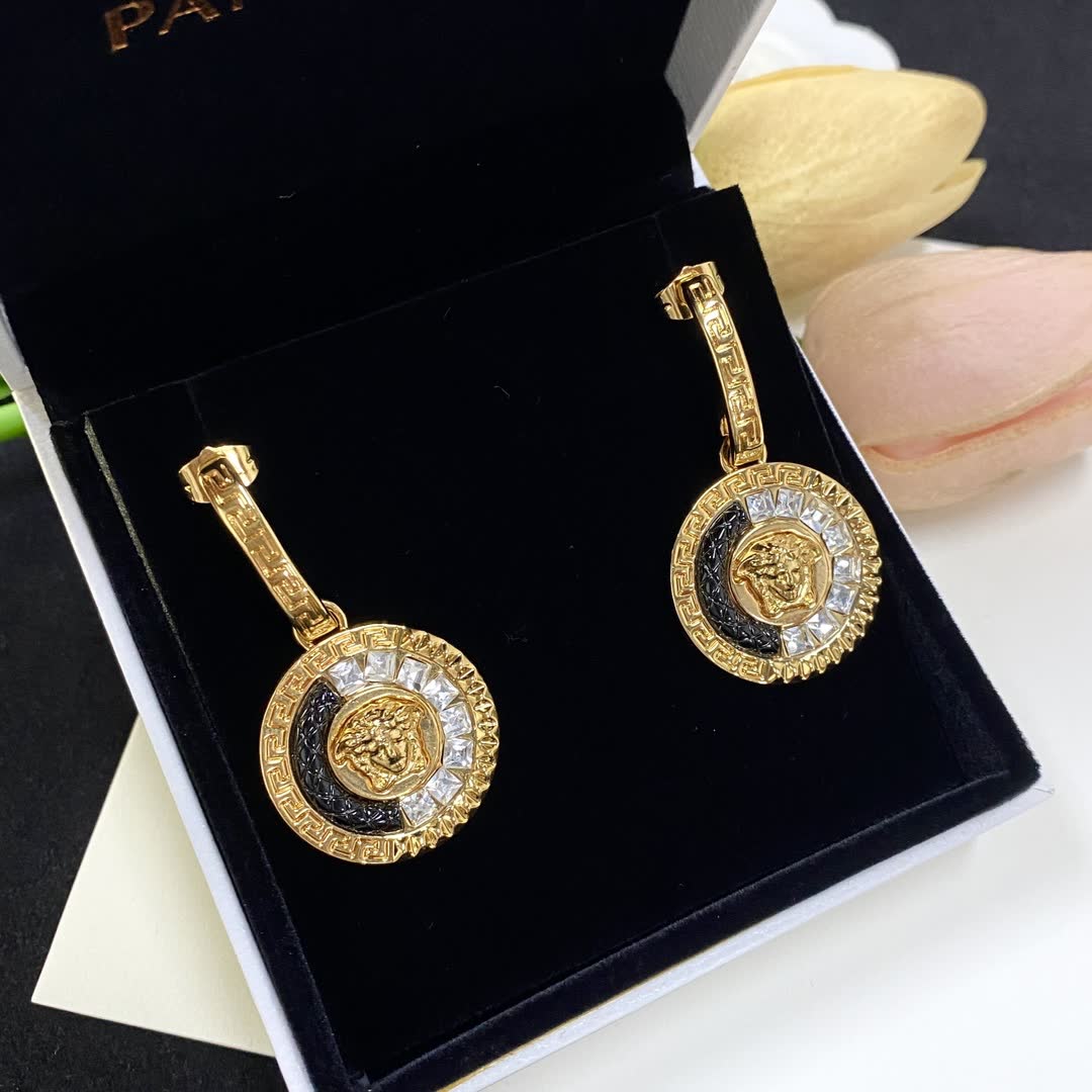Versace Medusa Coin Earrings
