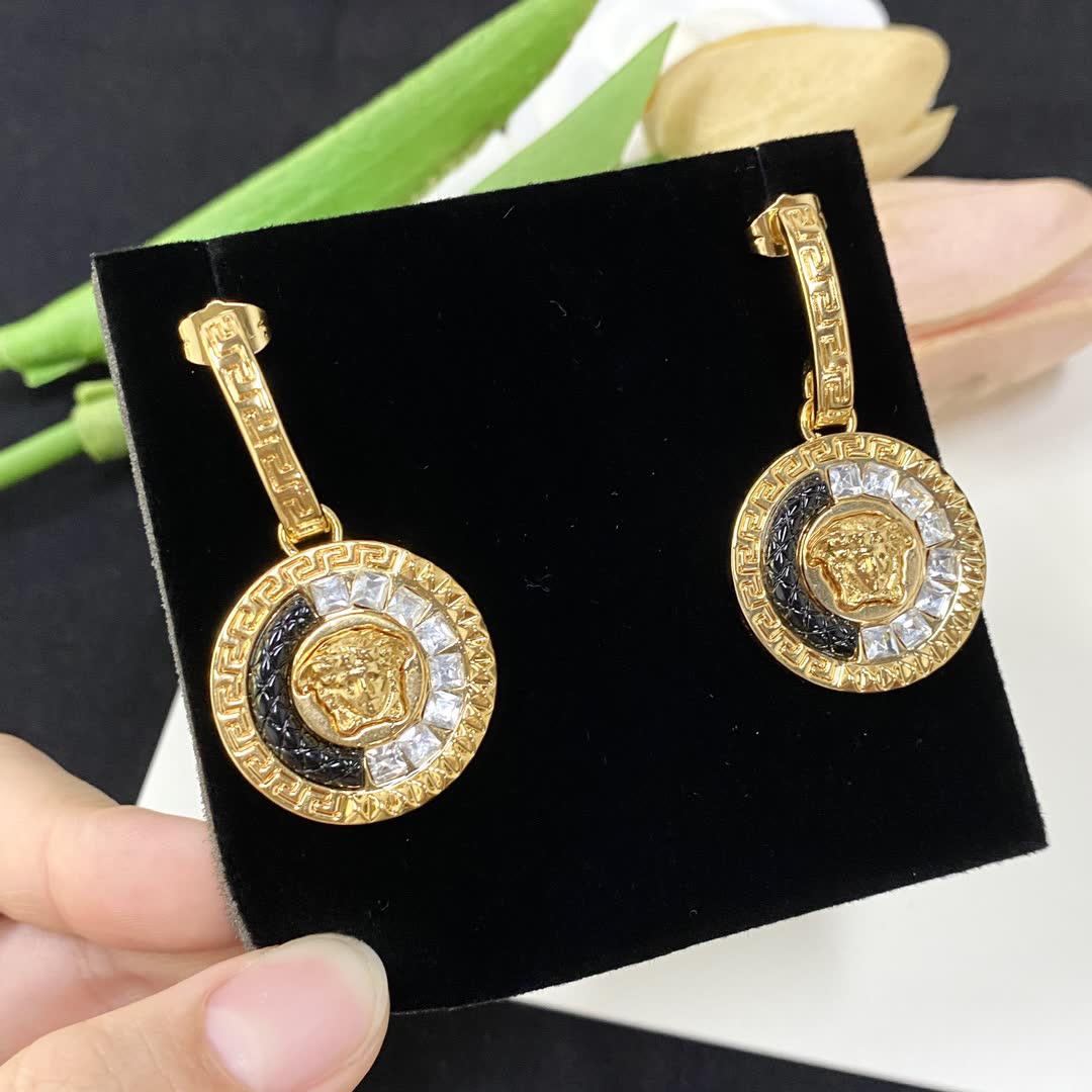 Versace Medusa Coin Earrings