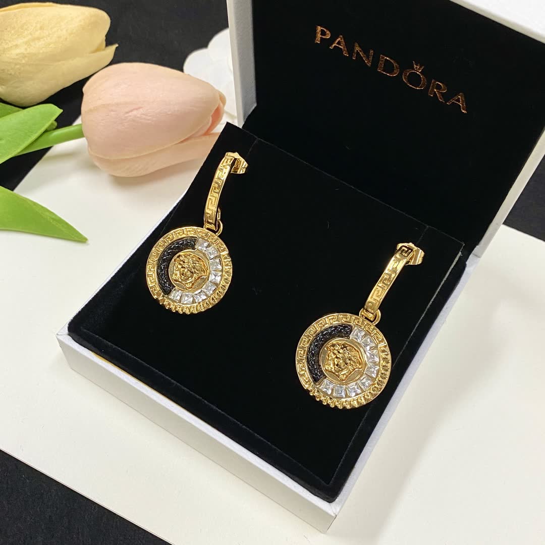 Versace Medusa Coin Earrings