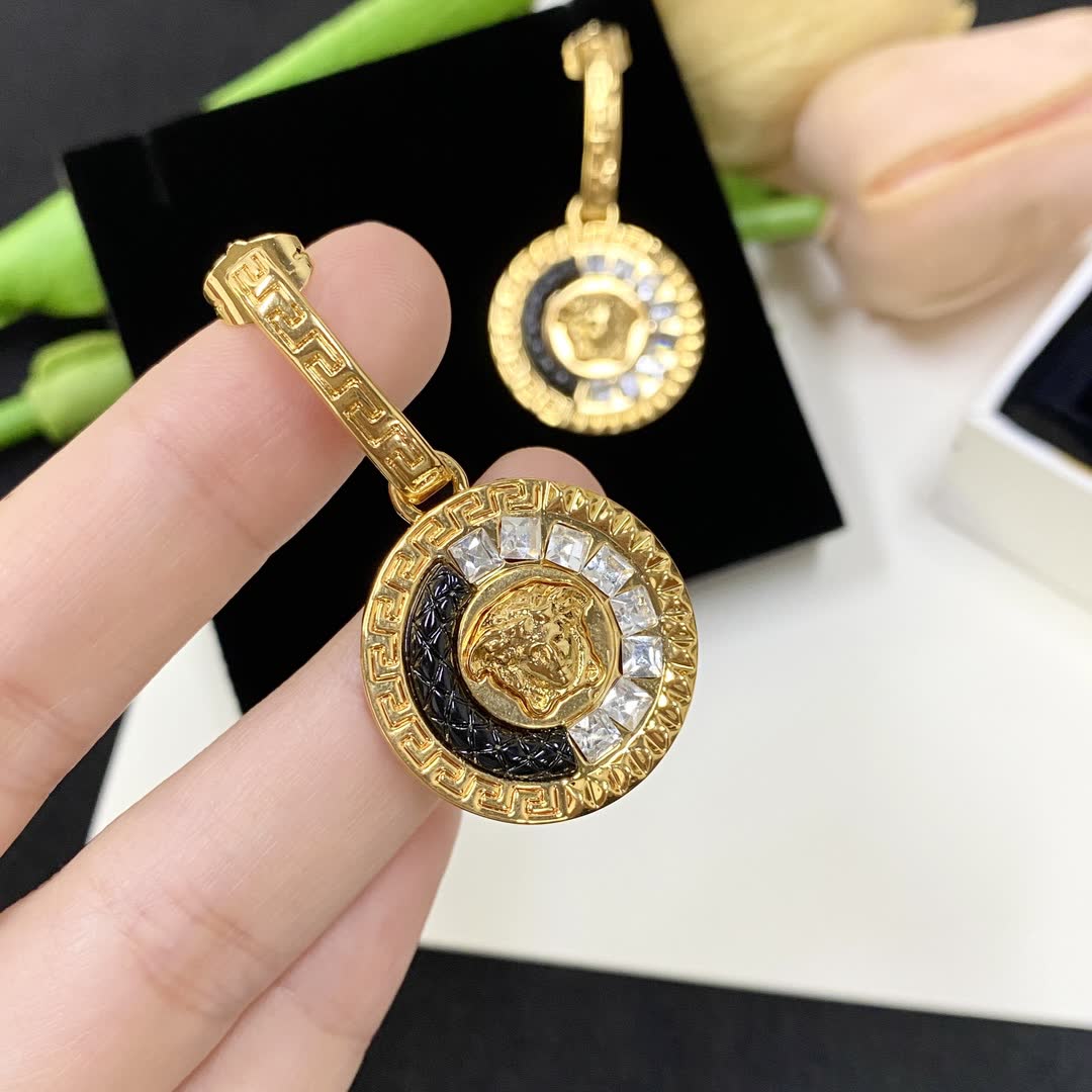 Versace Medusa Coin Earrings