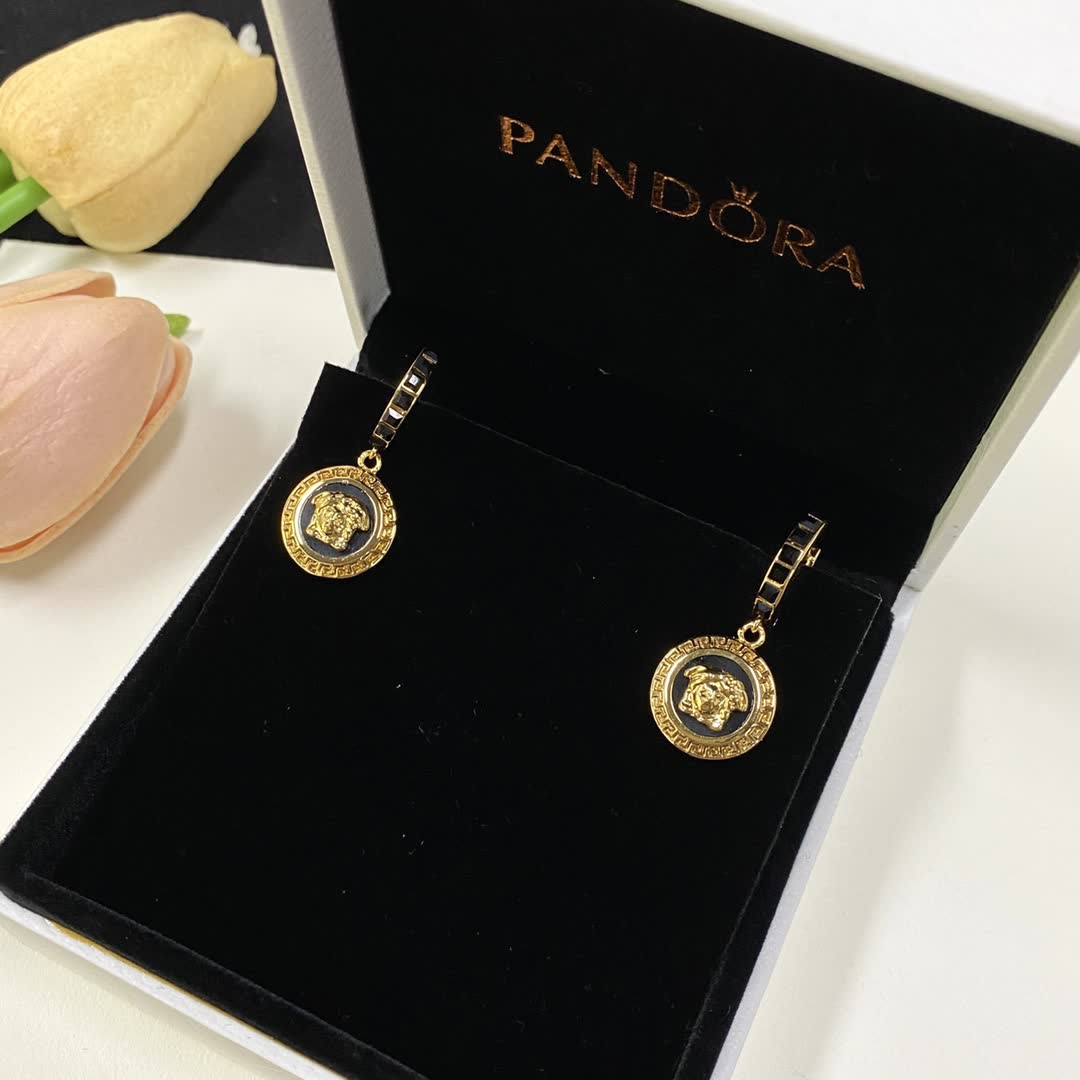 Versace Medusa Coin Earrings
