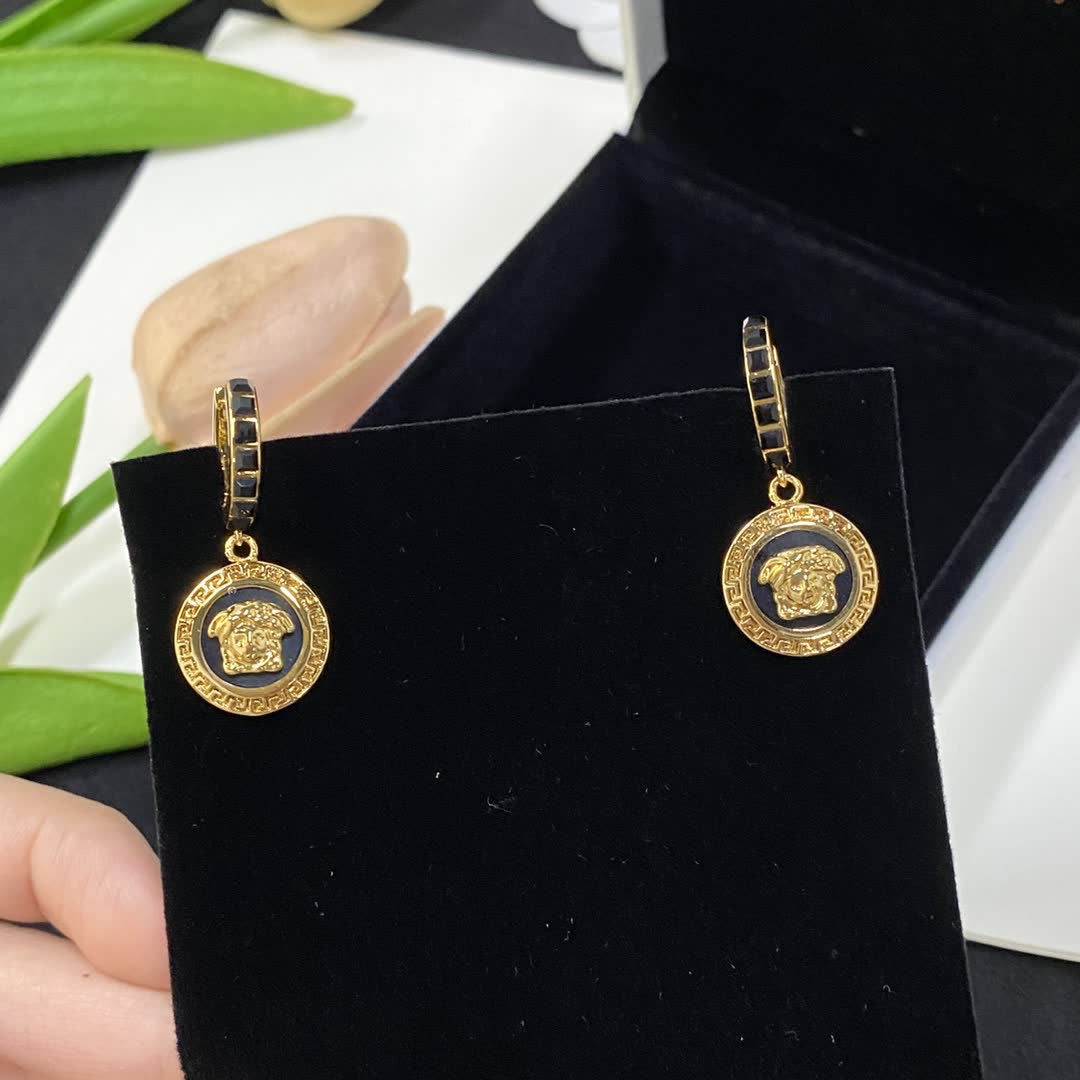 Versace Medusa Coin Earrings