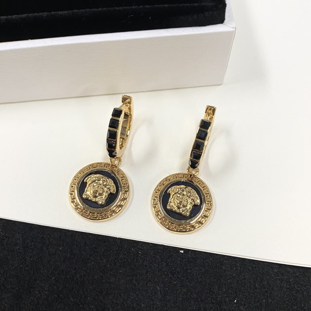 Versace Medusa Coin Earrings