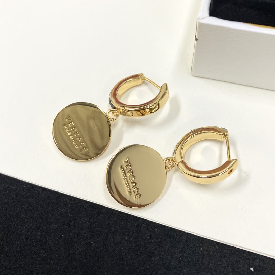 Versace Medusa Coin Earrings