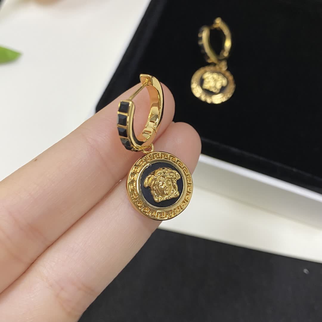 Versace Medusa Coin Earrings