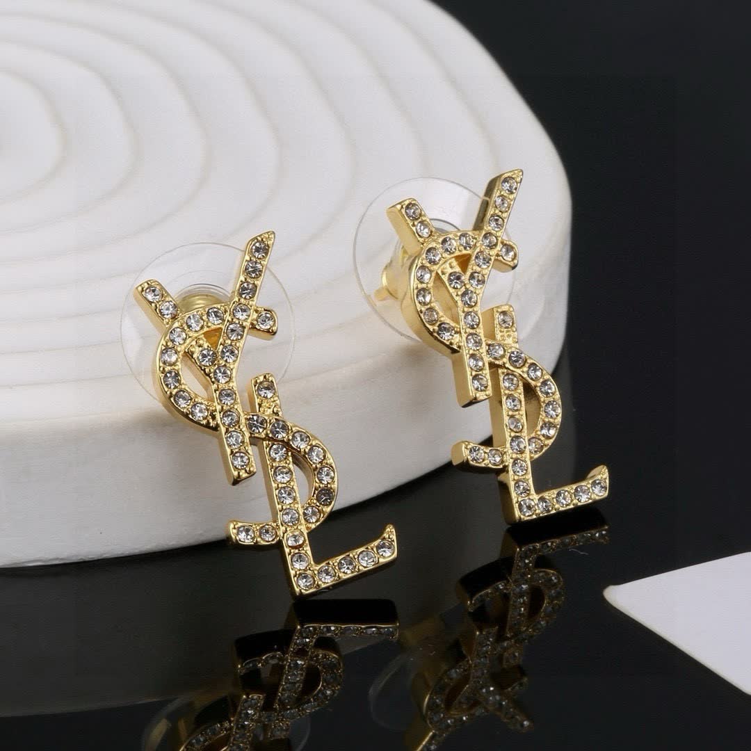 YSL Logo Stud Earrings YSL Logo Stud Earrings