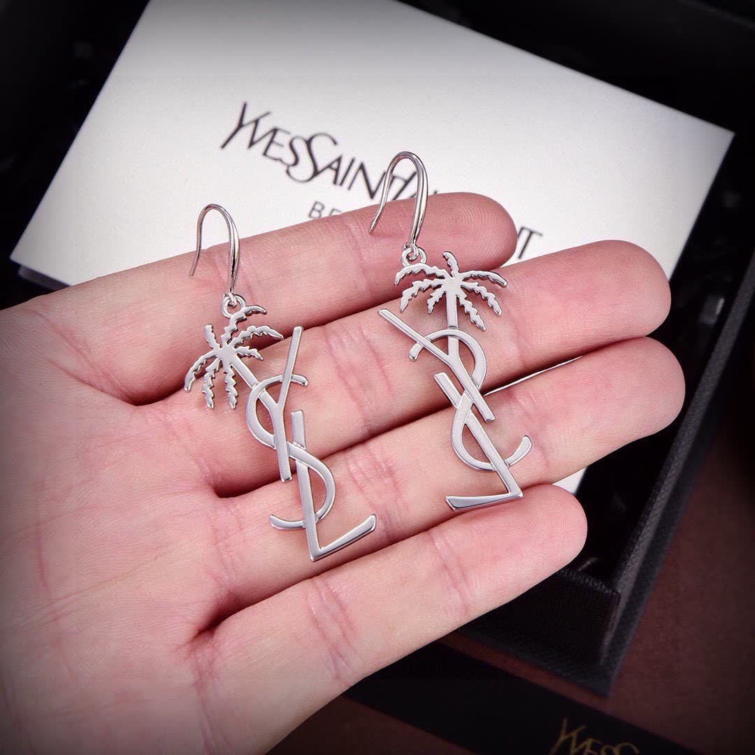 Saint Laurent YSL Palm Tree Earrings