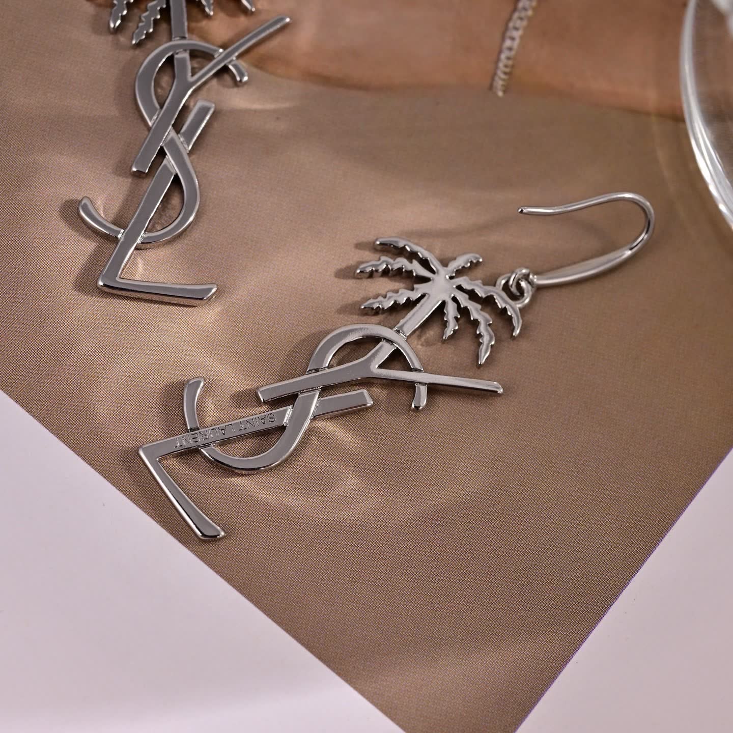 Saint Laurent YSL Palm Tree Earrings