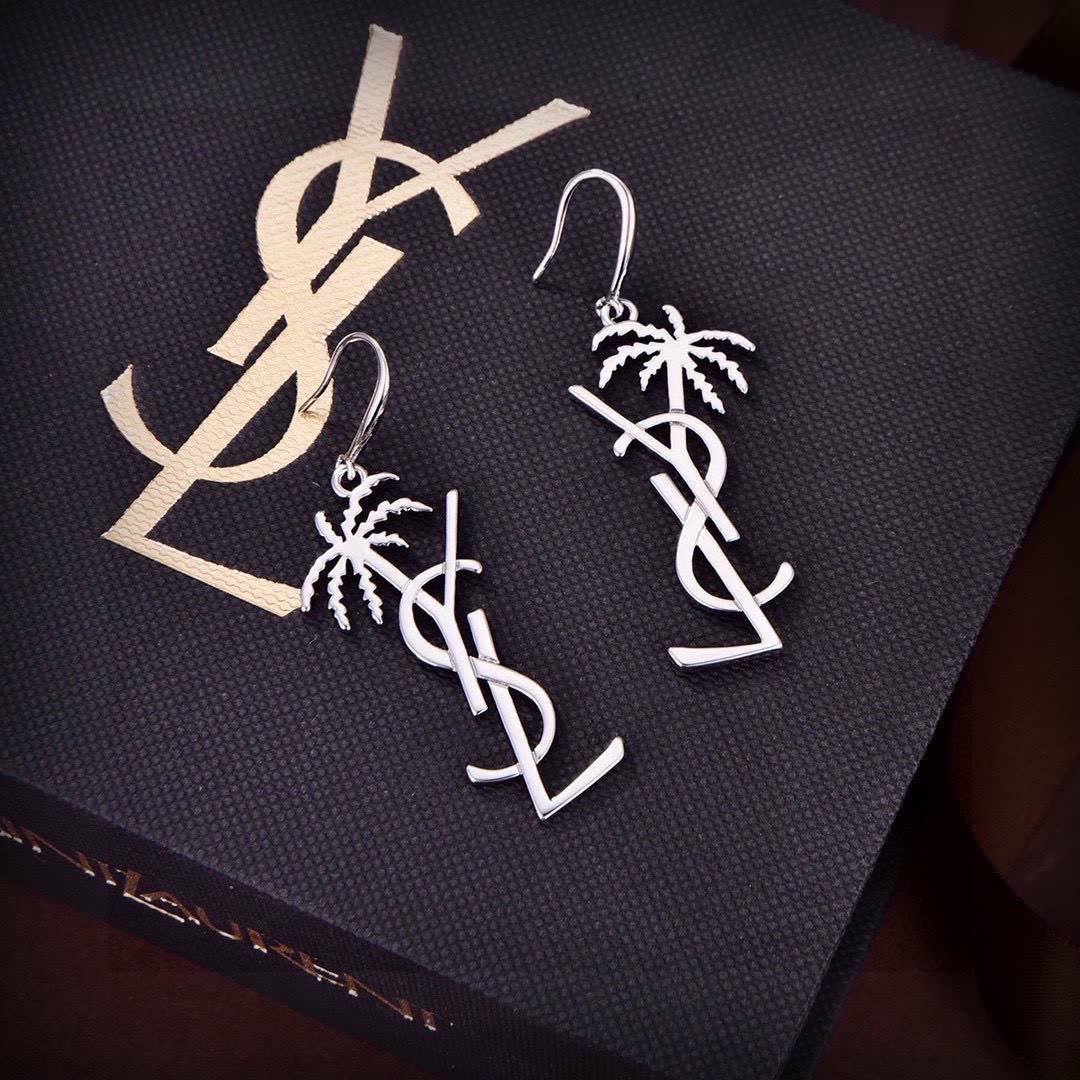 Saint Laurent YSL Palm Tree Earrings