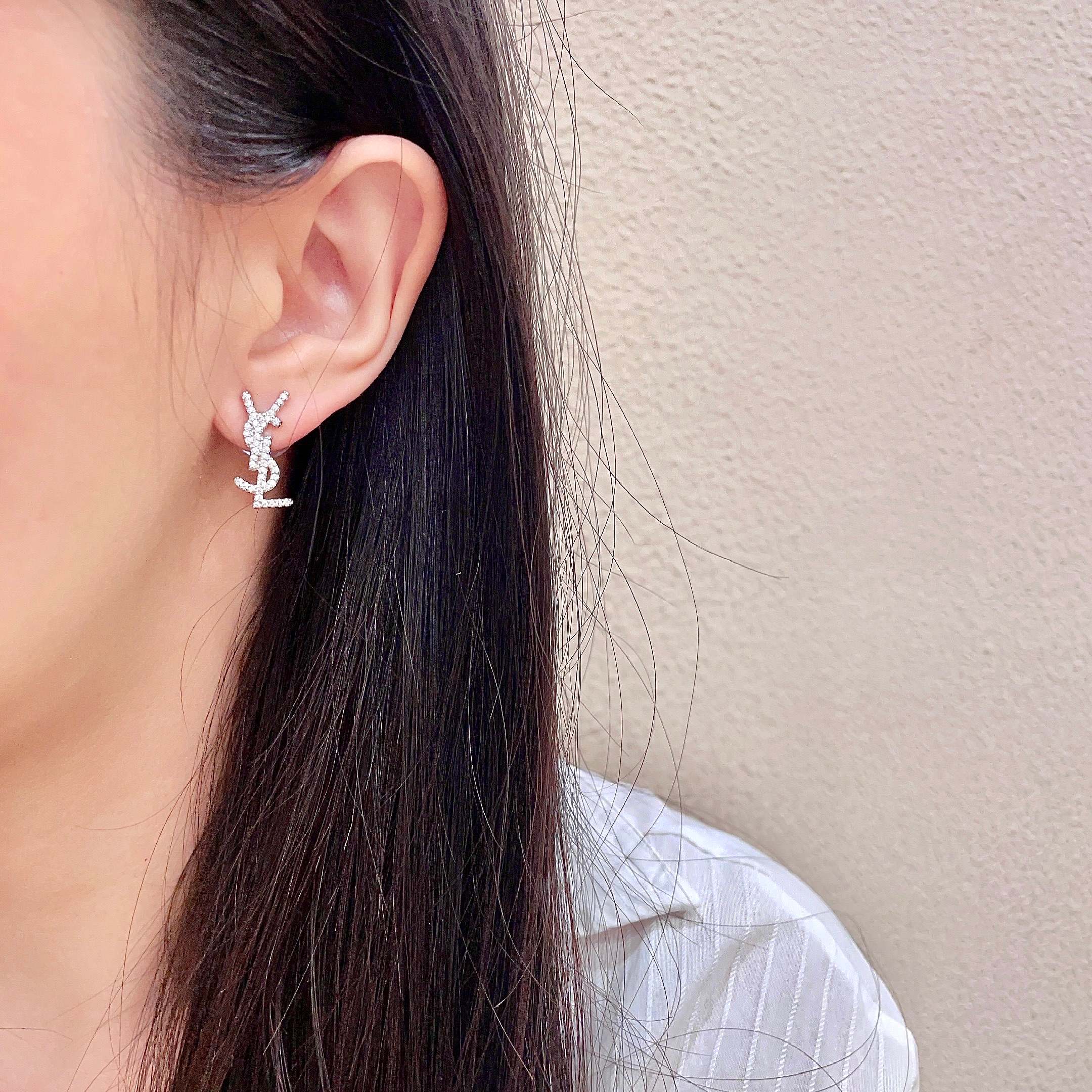 YSL Silver Earrings