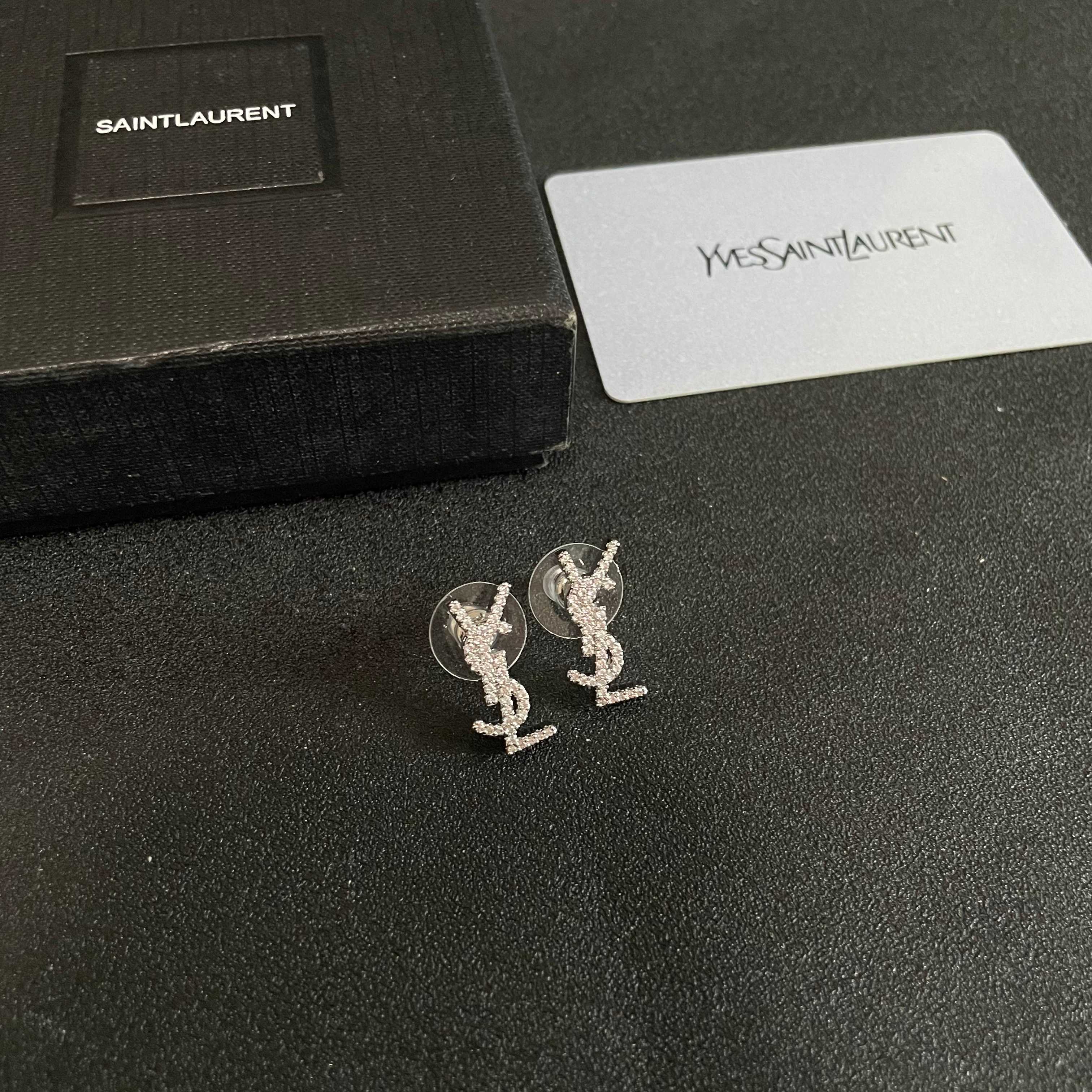 YSL Silver Earrings