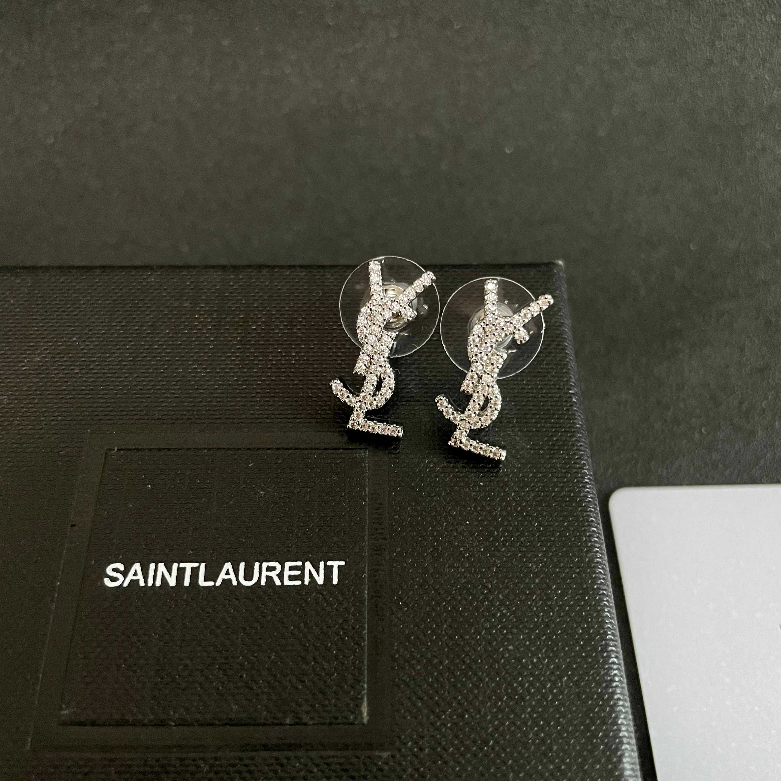 YSL Silver Earrings