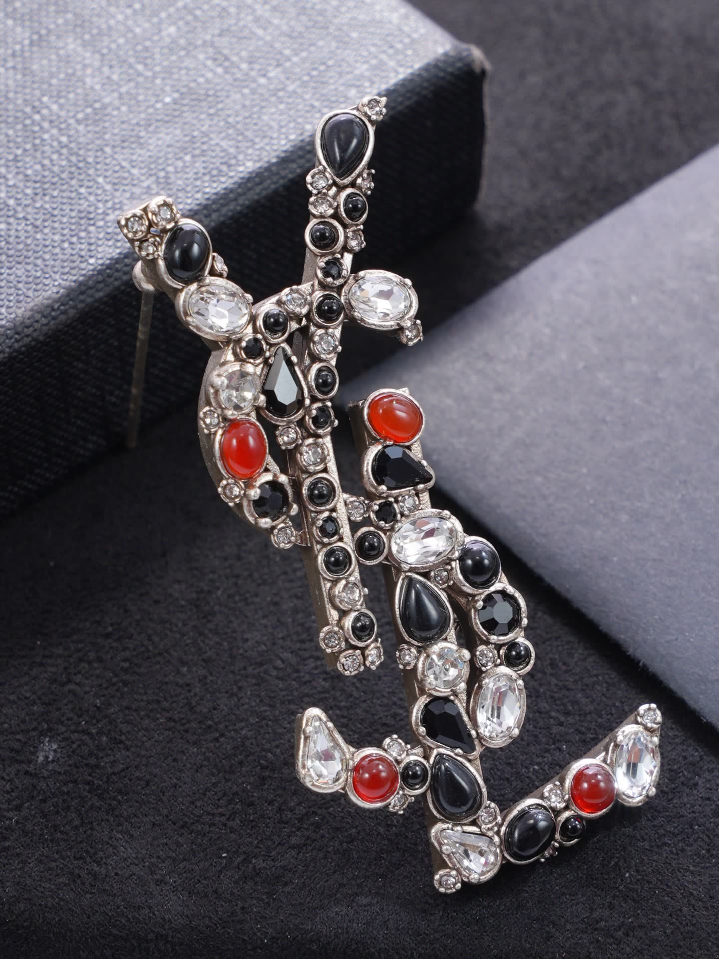 Saint Laurent Earrings - YSL Logo Design