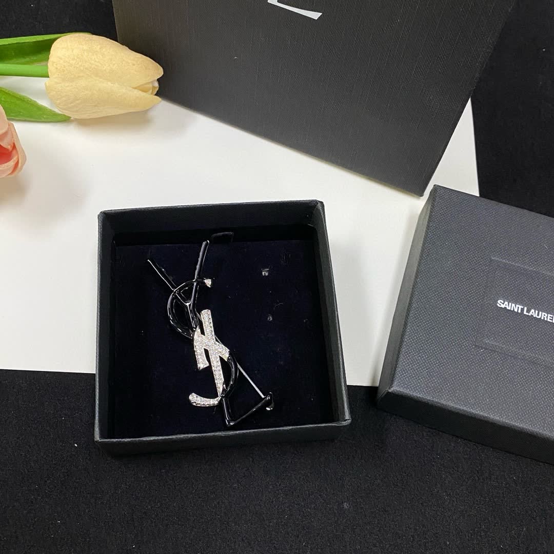 Saint Laurent YSL Logo Earring